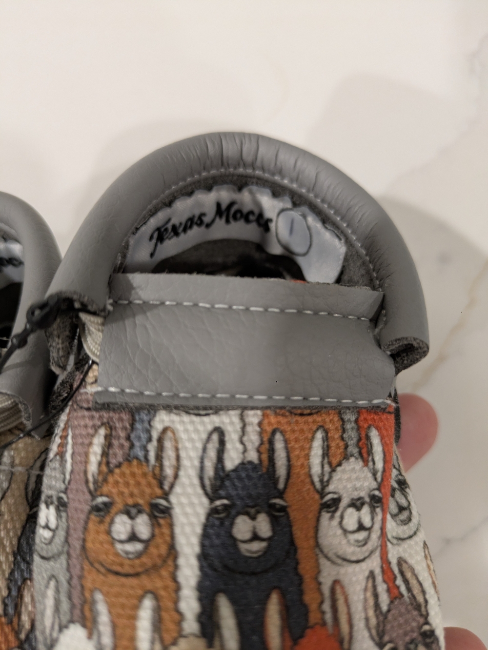Baby Llama Print Soft Moccasins - Picture 5 of 5